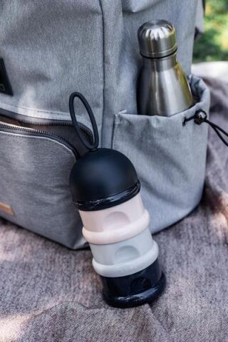 Beaba - 3 Katmanlı Süt Tozu Kutusu ve Atıştırmalık Kabı (Dark blue + Grey + Pink)