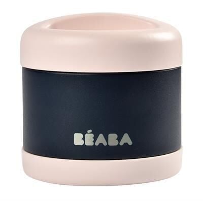 Beaba - Paslanmaz Çelik Yiyecek Termosu 500 ml  (light pink/dark blue)
