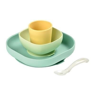 Beaba - 4lü Silikon Beslenme Seti Yellow