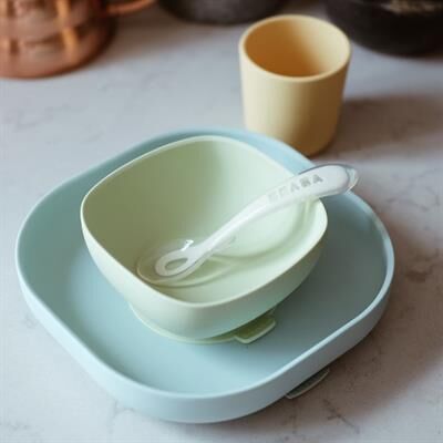 Beaba - 4lü Silikon Beslenme Seti Yellow