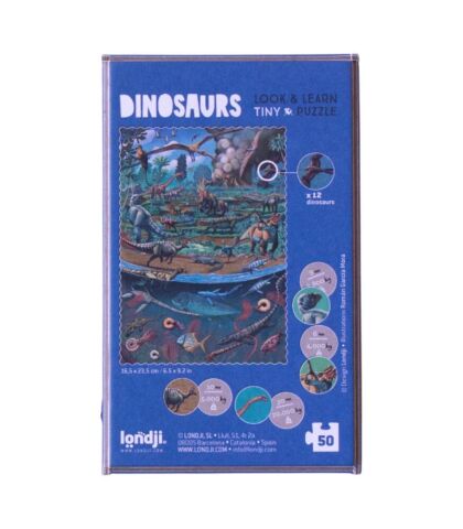 Londji Tiny 50 Parça Puzzle - Dinosaurs