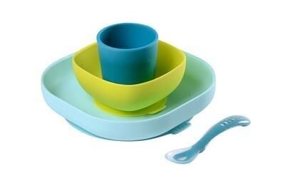 Beaba - 4lü Silikon Beslenme Seti Blue