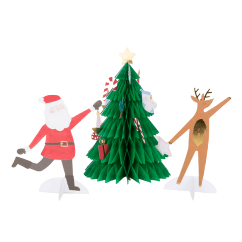 Meri Meri - Festive Honeycomb Tree Card - Yeni Yıl Ağacı Tebrik Kartı