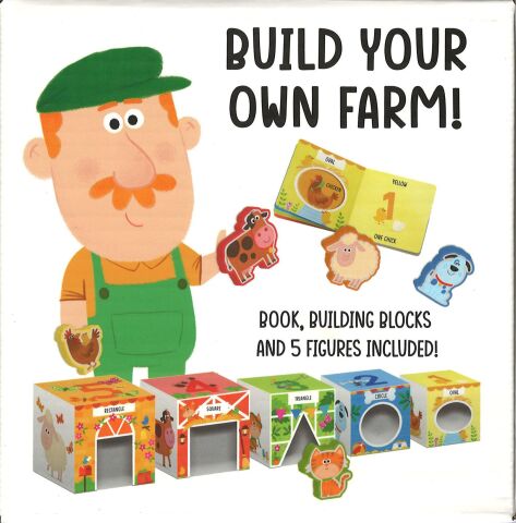 Book and Building Blocks: Farm - Yoyo Books