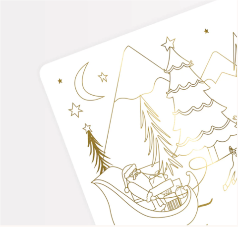 Meri Meri - Christmas Colouring Placemats - Yeni Yıl Boyamalı Amerikan Servisi - 8'Li