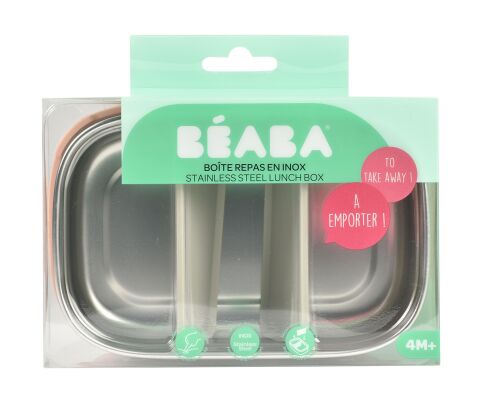 Beaba - Çelik Saklama Kabı, Powder Pink