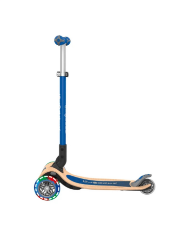 Globber Primo Wood Katlanabilir Işıklı Scooter - Lacivert
