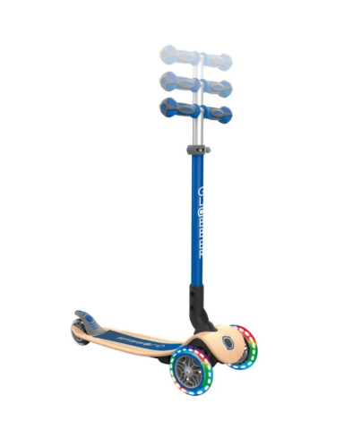 Globber Primo Wood Katlanabilir Işıklı Scooter - Lacivert