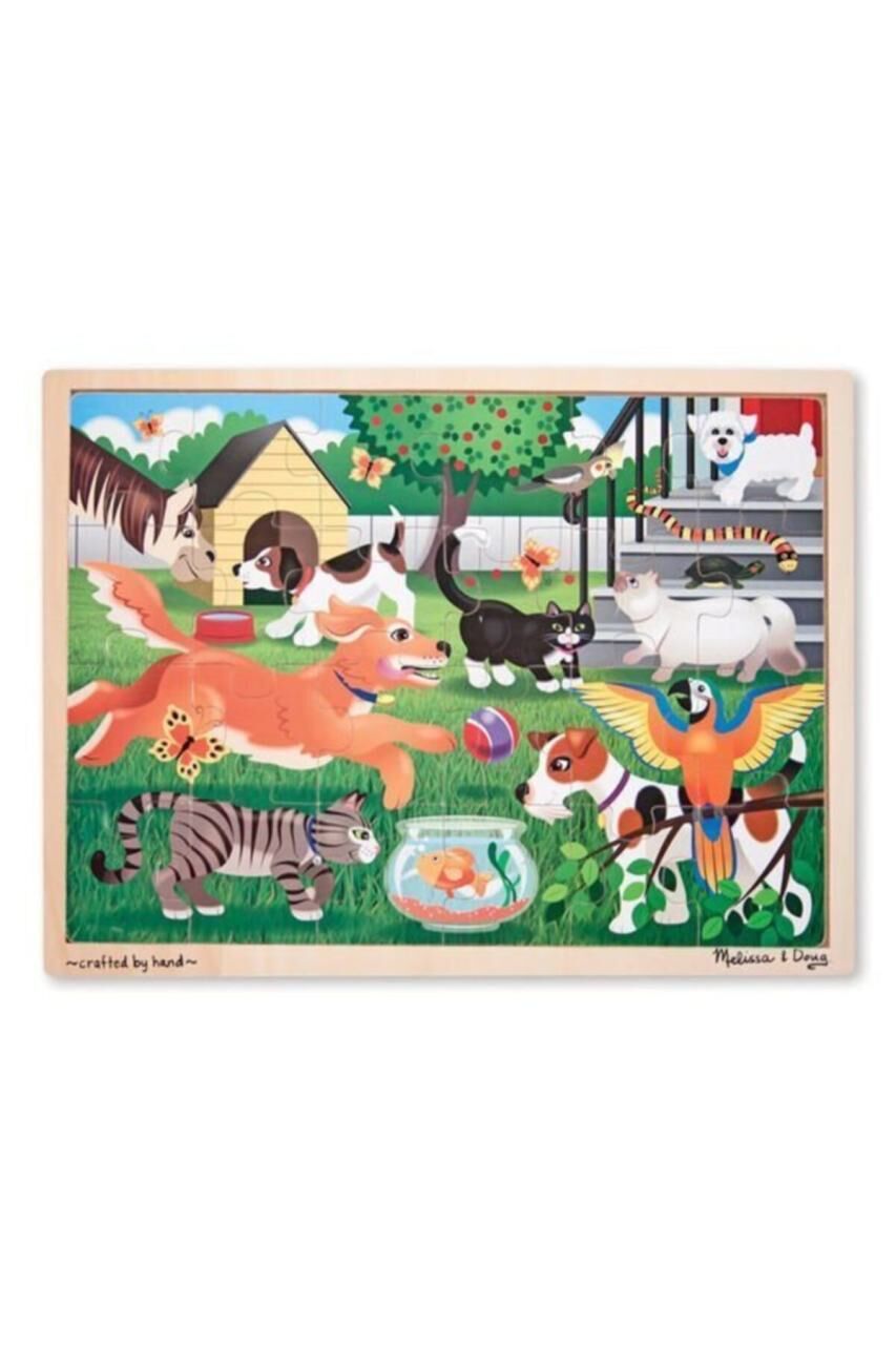 Melissa&Doug Ahşap Puzzle Evcil Hayvanlar (24 Parça)