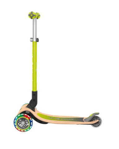 Globber Primo Wood Katlanabilir Işıklı Scooter - Yeşil