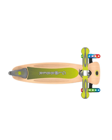 Globber Primo Wood Katlanabilir Işıklı Scooter - Yeşil