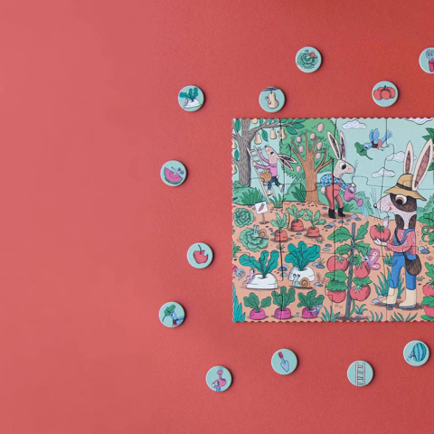 Londji Puzzle Rabbit's Garden / Tavşanın Bahçesi (24 Parça)