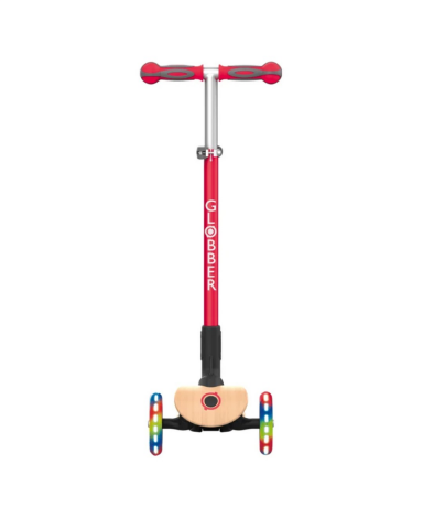 Globber Primo Wood Katlanabilir Işıklı Scooter - Kırmızı