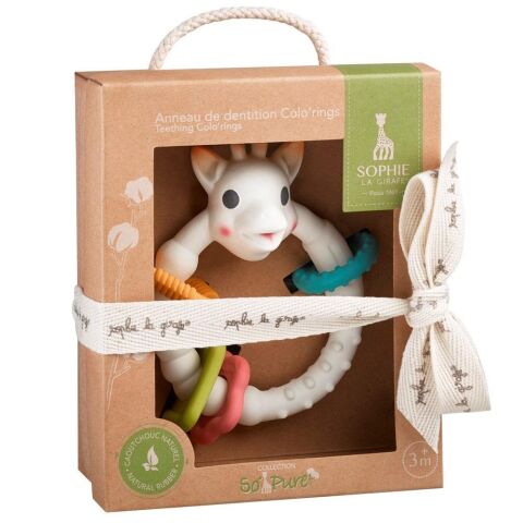 Sophie La Girafe So Pure Renkli Halka Diş Kaşıyıcı