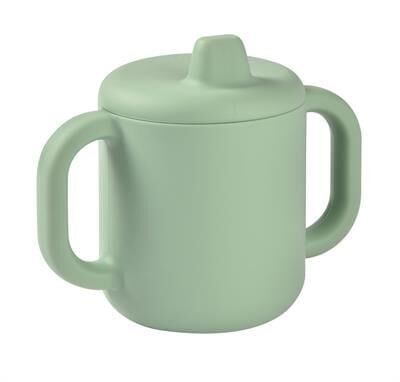 Beaba - 2 Kulplu Silikon Öğrenme Suluğu Sage Green