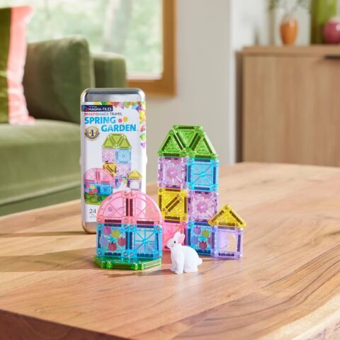 Magna-Tiles - Travel Set - Bahar Bahçe Seti Manyetik Bloklar - 24 Parça