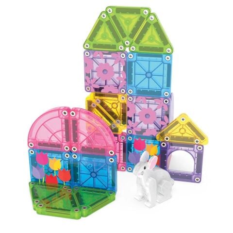 Magna-Tiles - Travel Set - Bahar Bahçe Seti Manyetik Bloklar - 24 Parça