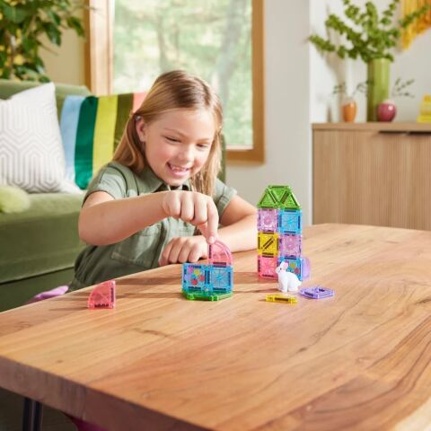 Magna-Tiles - Travel Set - Bahar Bahçe Seti Manyetik Bloklar - 24 Parça