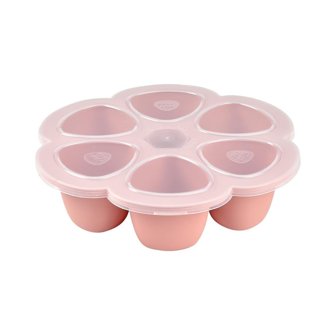Beaba - Silikon 6lı Sıcak & Soğuk Saklama Kabı Old Pink 6 x 90ml