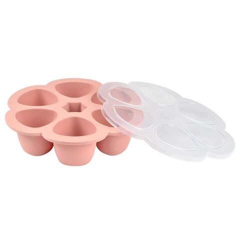 Beaba - Silikon 6lı Sıcak & Soğuk Saklama Kabı Old Pink 6 x 90ml