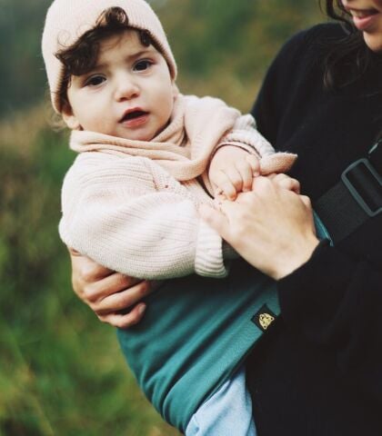 Wildride Ocean Blue - Okyanus Mavisi Pamuklu Çocuk Taşıyıcı