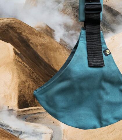 Wildride Ocean Blue - Okyanus Mavisi Pamuklu Çocuk Taşıyıcı