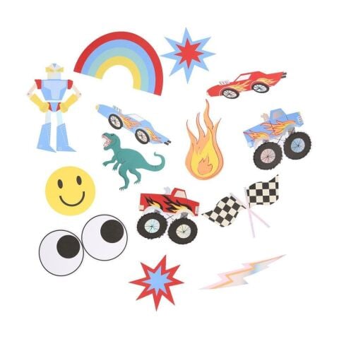 Meri Meri - Die-Cut Toybox Sticker - 25 Adet