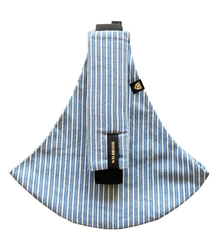 Wildride Denim Stripe - Mavi Çizgili Pamuklu Çocuk Taşıyıcı