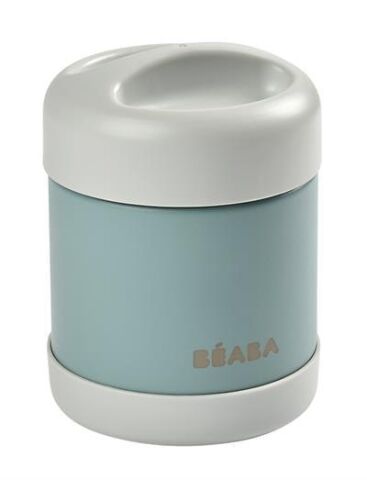 Beaba - Paslanmaz Çelik Yiyecek Termosu 300 ml  (light mist/eucalyptus green)