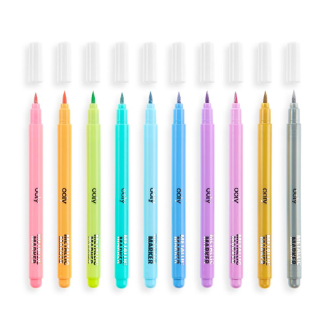 Ooly Color Lustre Fırça Uçlu 10’lu Metalik Kalem