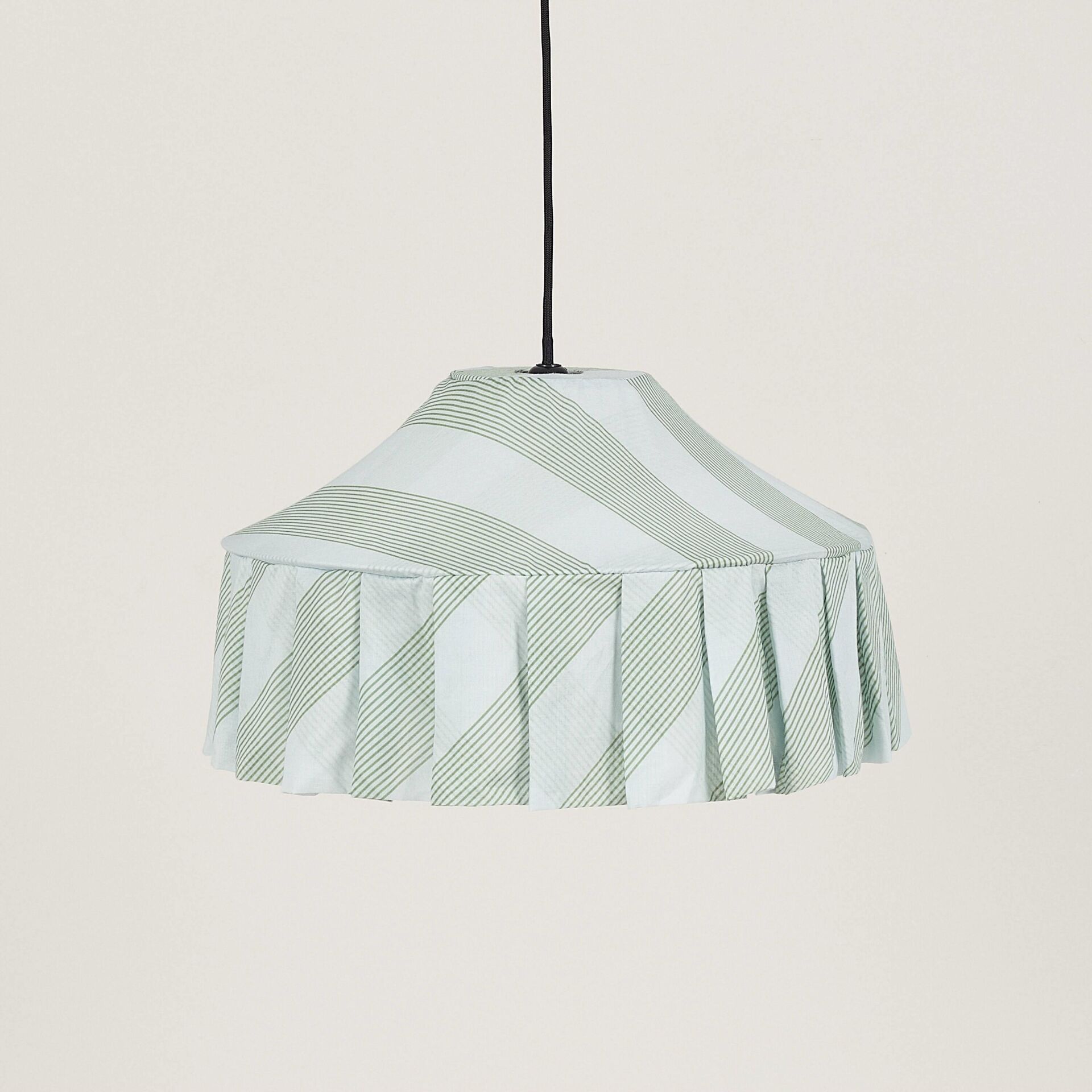 Nobodioz Nicole Aydınlatma Şapkası, 50cm çap, Green Diagonal Stripe