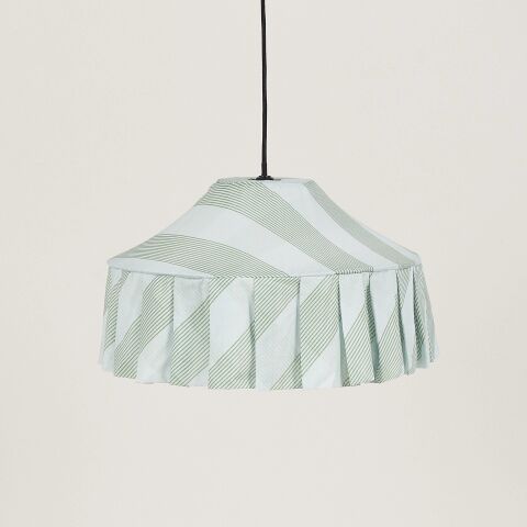 Nobodioz Nicole Aydınlatma Şapkası, 50cm çap, Green Diagonal Stripe