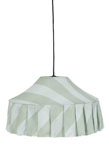 Nobodioz Nicole Aydınlatma Şapkası, 50cm çap, Green Diagonal Stripe