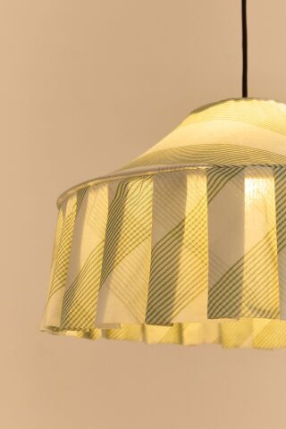 Nobodioz Nicole Aydınlatma Şapkası, 50cm çap, Green Diagonal Stripe