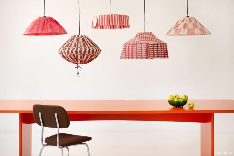 Nobodioz Ava Aydınlatma Şapkası, 50cm çap, Burnt Red Checks