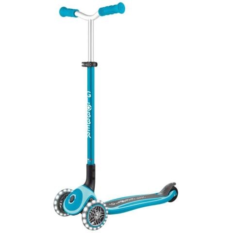 Globber Master Işıklı Katlanabilir Scooter - Okyanus Mavisi