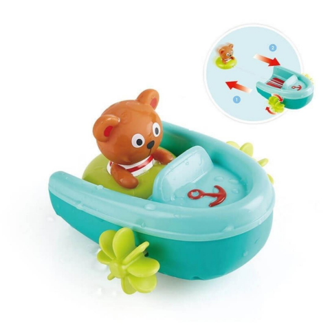 Hape Çek-Bırak Tekne ve Ayıcık - Banyo Oyuncağı