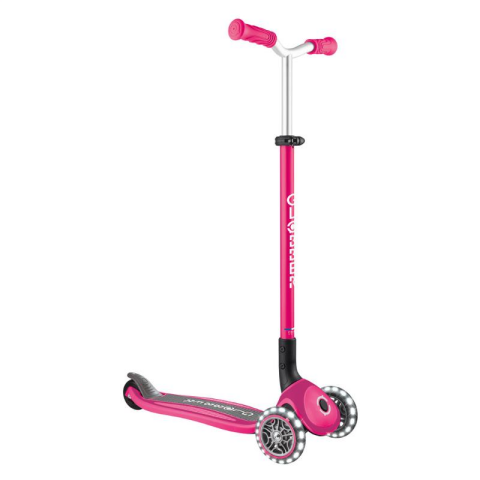 Globber Master Işıklı Katlanabilir Scooter - Fuşya