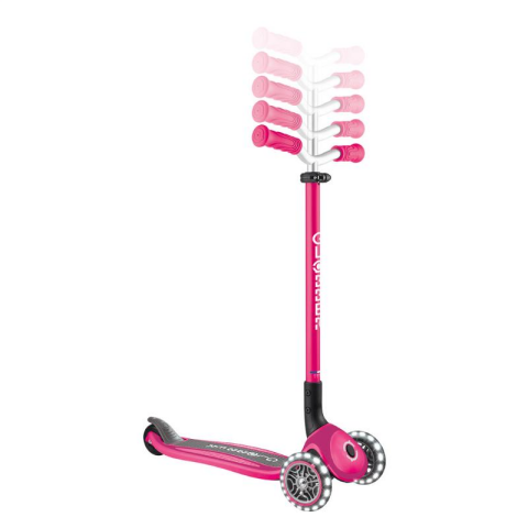 Globber Master Işıklı Katlanabilir Scooter - Fuşya