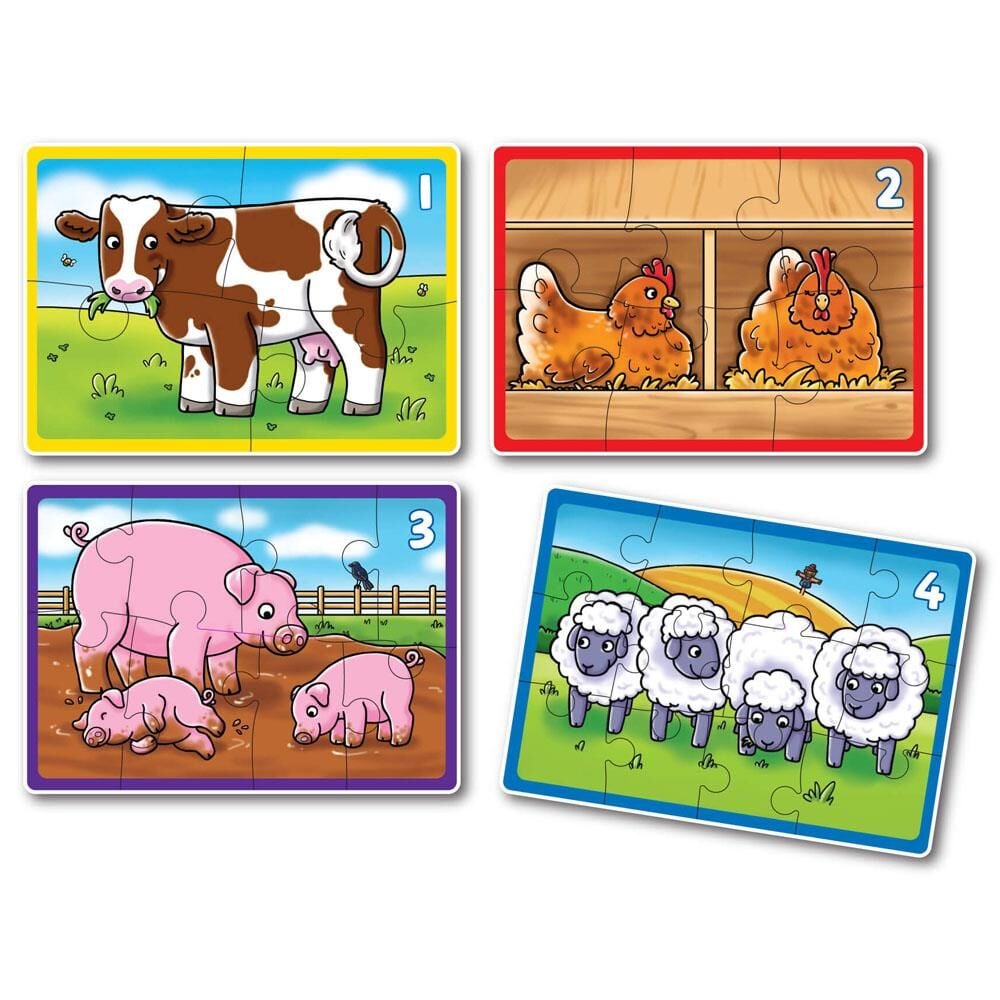 Orchard Çiftlik 4 Yapboz Bir Arada (Farm Puzzle 4in1 Box) 3+Yaş