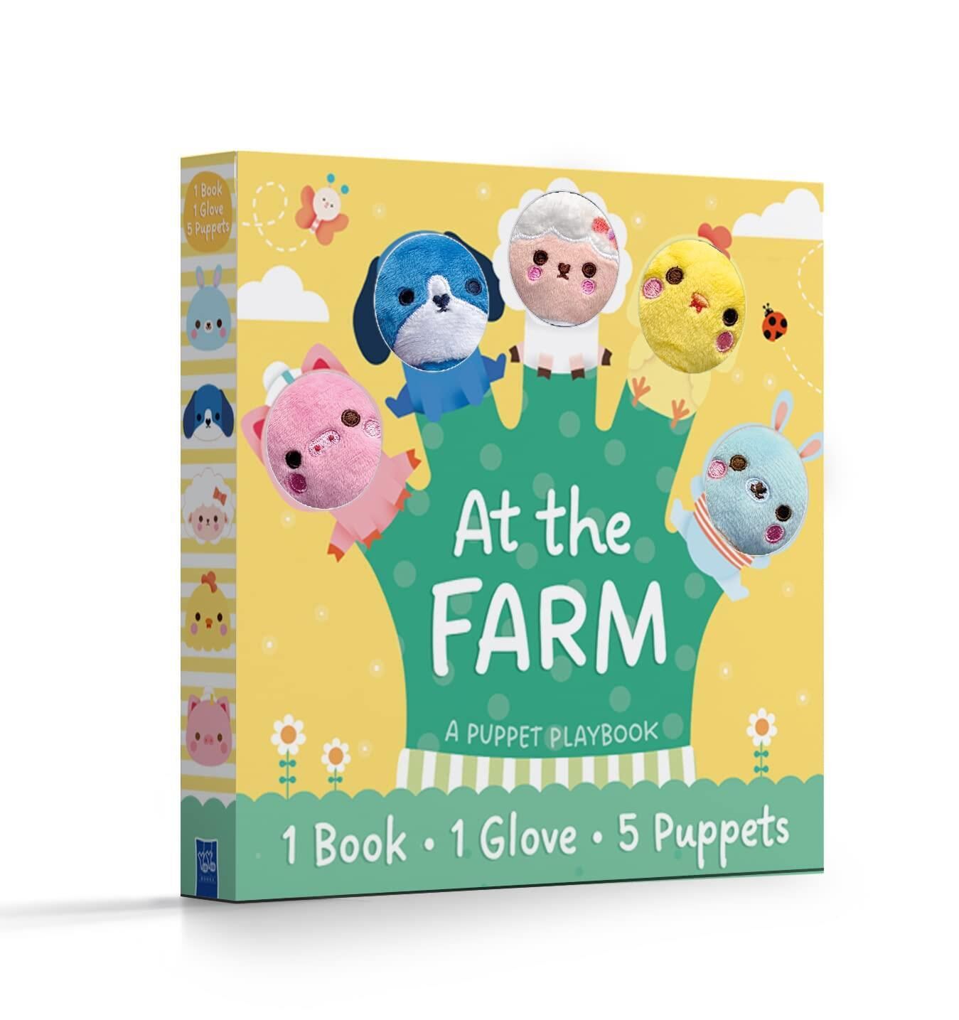 1 Book 1 Glove 5 Puppets: At the Farm - Yoyo Books