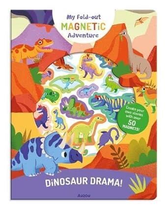 My Fold-Out Magnetic Adventure: Dinosaur Drama - Auzou Publishing