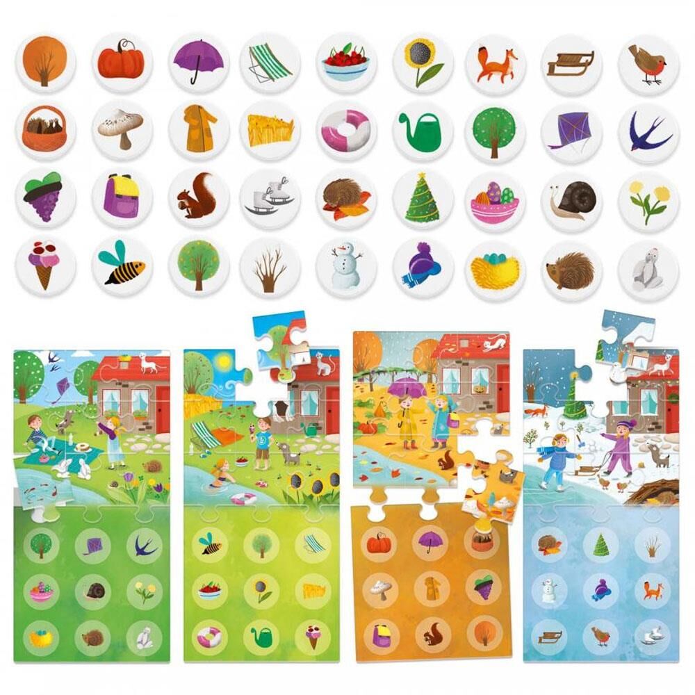 Headu 4 Seasons Lotto (3-6 Yaş) Mevsimler Temalı Tombala Oyunu