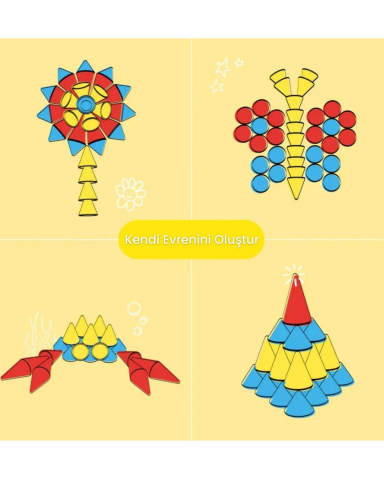 Oppi Piks Yapı ve Denge Oyunu Koni 48 Parça
