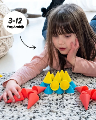 Oppi Piks Yapı ve Denge Oyunu Koni 48 Parça