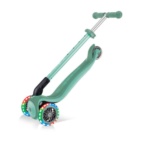 Globber Primo Plus Katlanabilir Işıklı Scooter - Mint Yeşili