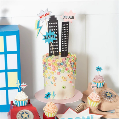 Meri Meri - Superhero Cake Topper - Süper Kahraman Pasta Süsü