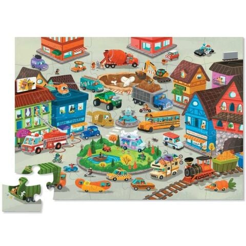 Crocodile Creek Dekoratif Puzzle Trafik 36 Parçalı Yapboz