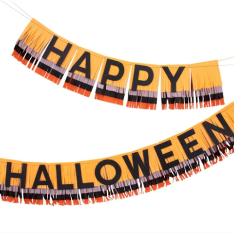 Meri Meri - Halloween Fringe Garland - Halloween Püsküllü Asılan Süs