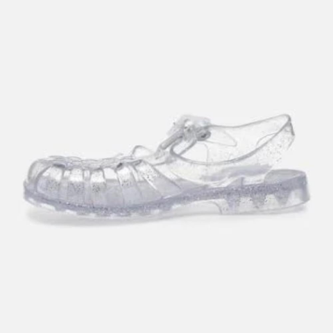 Meduse Sun Argent Pailette Sandals - Sandalet Şeffaf Beyaz